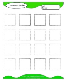 Geometrik Şekiller Çalışma Sayfaları